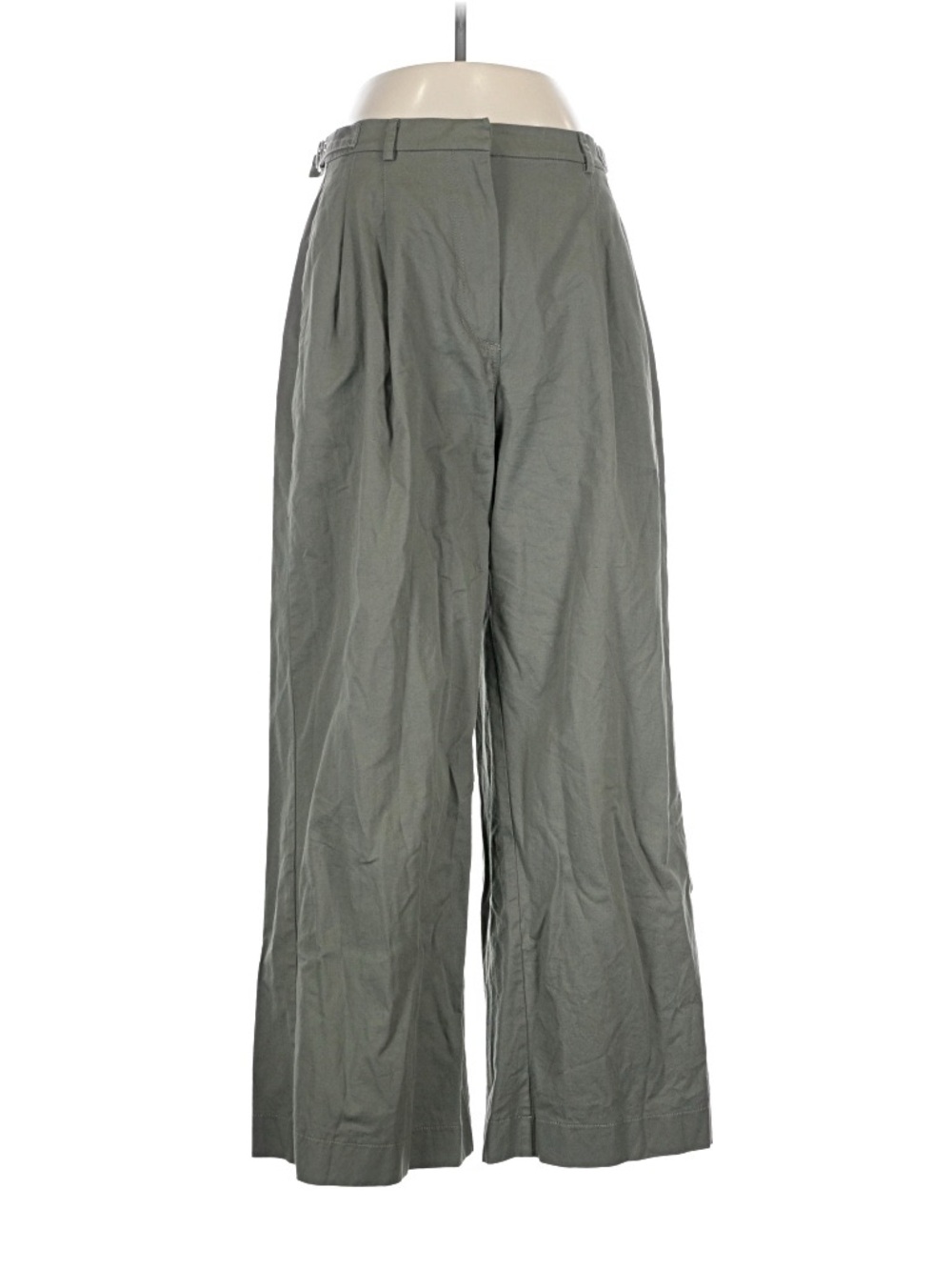 Abercrombie & Fitch Olive Wide-Leg Trousers